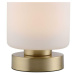PAUL NEUHAUS LED stolní lampa, mosaz, kruhová, dotykový stmívač, nadčasový design 3000K