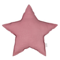 Cotton & Sweets Mini lněný polštář hvězda sytě růžový 36 cm