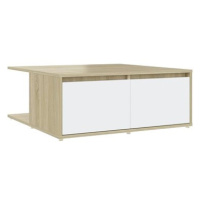SHUMEE Konferenční stolek bílý dub sonoma 80 × 80 × 31 cm dřevotříska , 806881