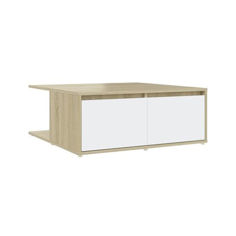 SHUMEE Konferenční stolek bílý dub sonoma 80 × 80 × 31 cm dřevotříska , 806881