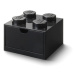 LEGO STORAGE - stolní box 4 se zásuvkou - černá