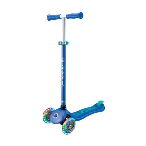 Globber Dětská tříkolová koloběžka Primo Plus V2 - svítící kola - modrá
