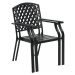 Stohovatelné zahradní židle 4 ks černá Dekorhome,Stohovatelné zahradní židle 4 ks černá Dekorhom