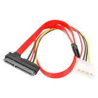 PremiumCord kabel SATA datový + napájecí 0.5m - kfsa-4