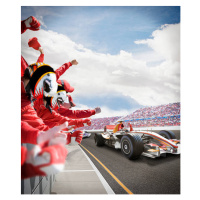 Fotografie Pit crew cheers for winning driver, Jon Feingersh, 34 × 40 cm