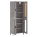 vidaXL Skříň highboard šedá sonoma 69,5 x 34 x 180 cm kompozitní dřevo