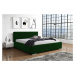 Eka Čalouněná postel Shadow - Kronos 90x200 cm Barva látky: Tmavě zelená (14), Úložný prostor: B