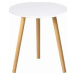 Tempo Kondela Příruční stolek PAMINO - bílá / přírodní + kupón KONDELA10 na okamžitou slevu 3% (