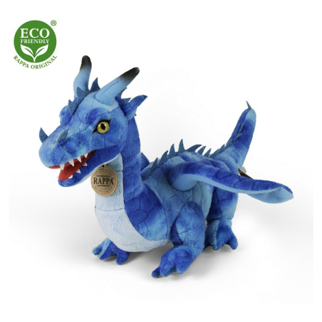 Rappa Plyšový drak modrý, 40 cm ECO-FRIENDLY