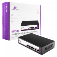 Switch Cctv pro kamery 6 portový 100Mbps Poe 65W Spacetronik SP-SF1006P