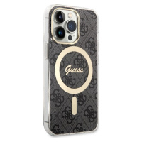 Guess 4G IML MagSafe kryt iPhone 13 Pro černý