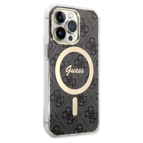 Pouzdro Guess 4G IML MagSafe iPhone 13 Pro černé Černá