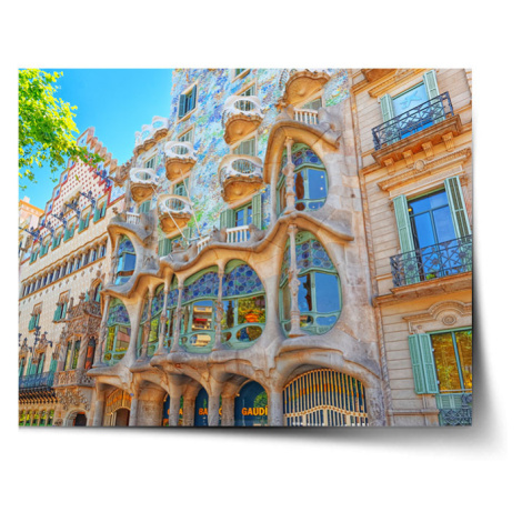 Sablio Plakát Barcelona Gaudi Casa Batllo 2 - 120x80 cm