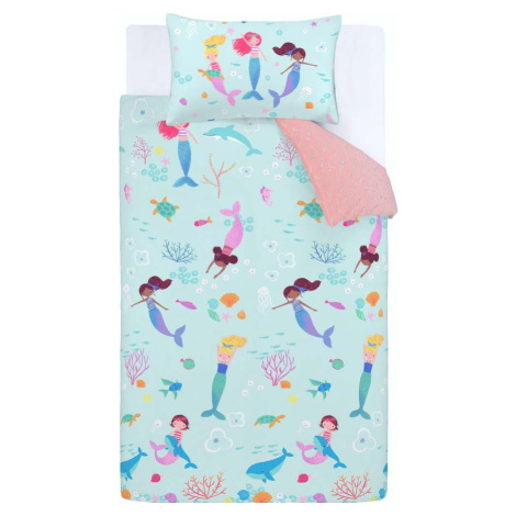 Modré dětské povlečení na dvoulůžko 200x200 cm Mermaid – Catherine Lansfield