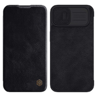 Nillkin Qin Leather Pro Case iPhone 14 Plus kryt fotoaparátu pouzdro flip kryt černá