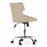 Otočná židle na kolečkách colorato - krémová