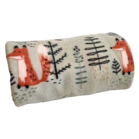 MyHouse deka fleece MyHouse FOX lišky na šedé, 150x200cm JAHU