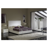 Estila Elegantní postel chesterfield ALMA s koženým čalouněním 200 cm