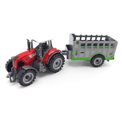 WIKY - Kovový Traktor s ohrádkou 19cm - žlutá