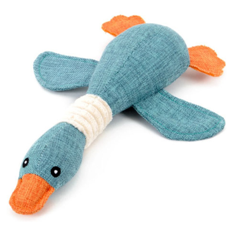 Reedog Plush Duck XXL, šustící plyšová hračka s pískátkem, 50 cm - světle modrá