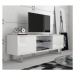 ArtCross TV stolek KING | 02 Barva: Craft tobaco / bílý lesk