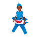 Amscan Dětský kostým pro nejmenší - Baby Shark modrý Velikost nejmenší: 24 - 36 měsíců
