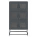 vidaXL Skříň highboard antracitová 68x39x123 cm ocel