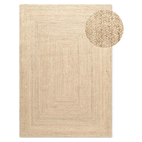 Oboustranný/ručně tkaný jutový koberec ve světle přírodní barvě 60x90 cm Sharmila Natural White  Hanse Home