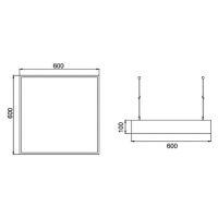 BRUMBERG BRUMBERG LED závěsné svítidlo Biro Square on/off, stříbrná, 3 000K