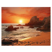 Obrazy na stěnu - Západ slunce nad skaliskami u moře Rozměr: 40x50 cm, Rámování: vypnuté plátno 