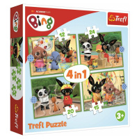 Trefl Puzzle Bing Šťastný den 4v1 12, 15, 20, 24 dílků