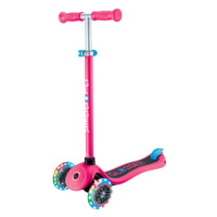 Globber Dětská tříkolová koloběžka Primo - svítící kola - růžová