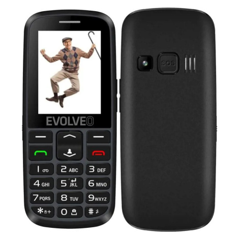 EVOLVEO EasyPhone EG, telefon pro seniory, nabíjecí stojánek a adaptér, černý