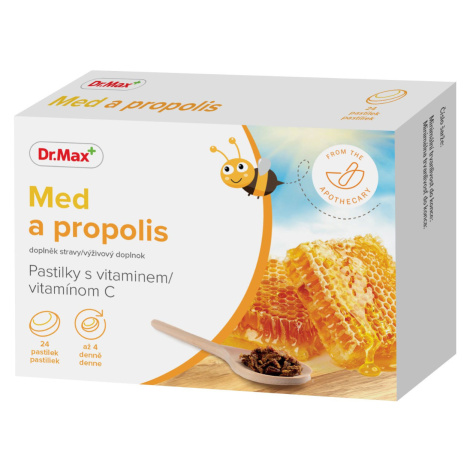 Dr. Max Pastilky Med a propolis 24 pastilek