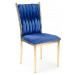 Halmar Jídelní židle K436 - modrá/zlatá