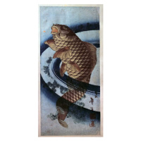 Obrazová reprodukce Japanese art, carp, Hokusai, Katsushika, 20 × 40 cm