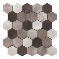 Mozaika Cir Materia Prima mix grey hexagon 27x27 cm lesk 10699211