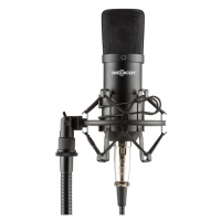 OneConcept MIC-700, studiový mikrofon, ø 34 mm, kardioidní, pavouk, ochrana proti větru, XLR, če
