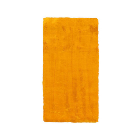Koberec Laza 80x150 cm, umělá kožešina, žlutý Asko