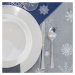 Vánoční ubrus na stůl SNOWFLAKE šedá/stříbrná 110x160 cm Mybesthome