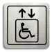 Accept Piktogram "výtah invalidé" (80 × 80 mm) (stříbrná tabulka - černý tisk)