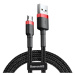 Kabel USB-Micro USB Baseus Cafule 2,4A 1m (červený/černý)