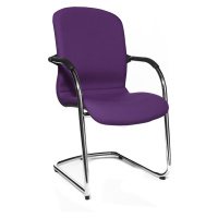 Topstar OPEN CHAIR - elegantní židle pro návštěvy, pružná podnož, čalounění, bal.j. 2 ks, fialov
