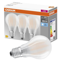 3PAK LED žárovka LED E27 A60 6,5W = 60W 806lm 4000K Neutrální 300° Filament OSRAM BASE