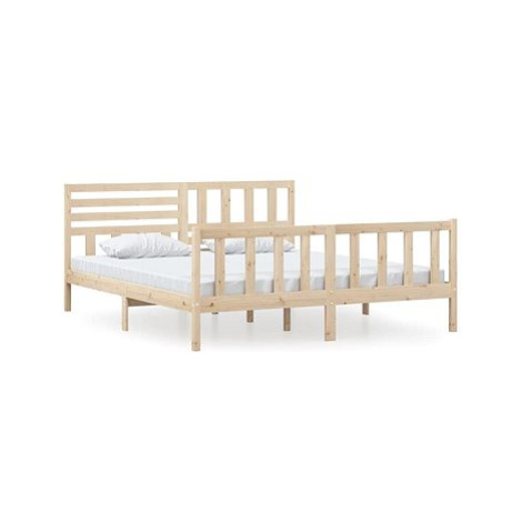 Rám postele masivní dřevo 180 × 200 cm Super King, 3101168 SHUMEE