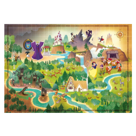 CLEMENTONI Puzzle Story Maps: Sněhurka 1000 dílků 163911