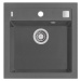 Alveus FORMIC 20 STEEL 20/04 + pop-up sifon, obdélníkový (čtvercový) granitový dřez 520x510x200 