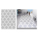 WI Kusový koberec Kanvas bílá s šedou - 100 x 150 cm