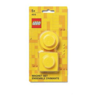 LEGO magnetky, set 2 ks - žlutá