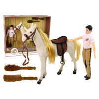 mamido  Figurka jezdce s bílým koněm